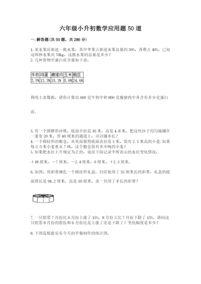 六年级小升初数学应用题50道附答案【典型题】.docx