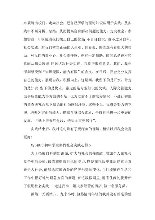 初中学生寒假社会实践心得5篇.docx