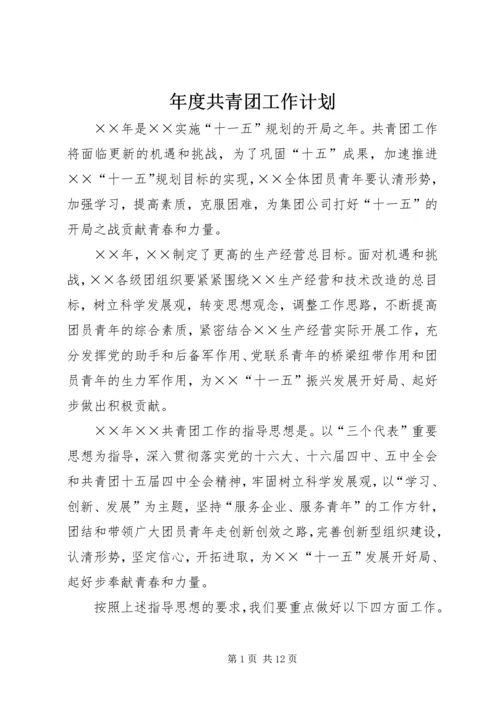 年度共青团工作计划 (2).docx