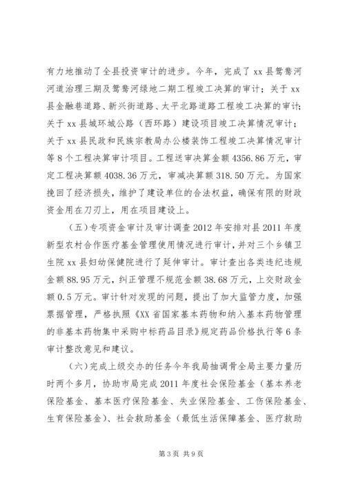 县审计局工作报告 (2).docx