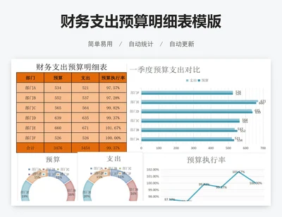 财务支出预算明细表模版