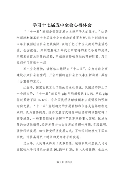 学习十七届五中全会心得体会 (14).docx