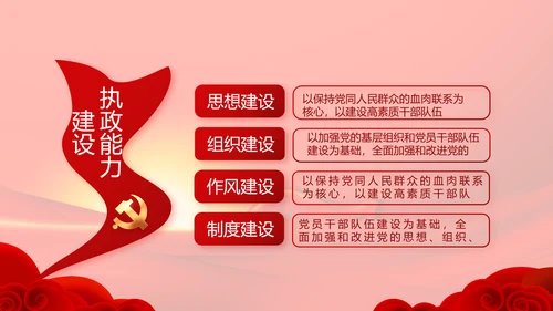 红色党员风采展示年终工作总结PPT