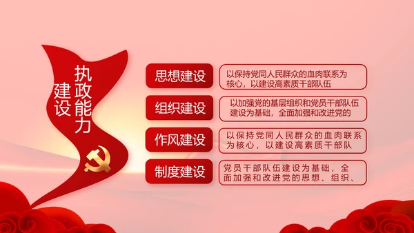 红色党员风采展示年终工作总结PPT