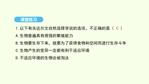 7.3.3生物进化的原因课件-人教版生物八年级下册(共37张PPT)