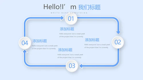 蓝色简约口腔年终工作总结动态PPT