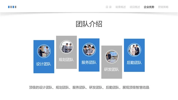 蓝色简约风建筑地产营销宣传方案