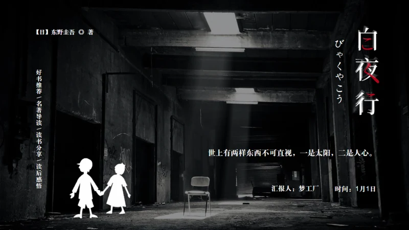 《白夜行》读书分享通用PPT模板