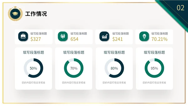 稳重大气绿色烫金微立体风博士入学复试汇报PPT博士复试