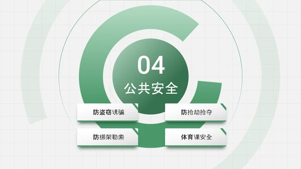 安全教育防护防御绿色盾牌班会PPT模板