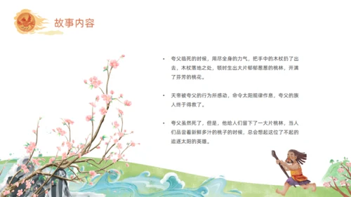 夸父逐日神话故事通用PPT模板