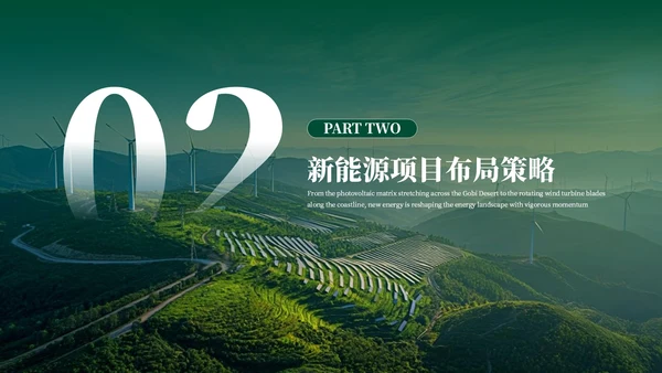 绿色商务新能源项目发展规划PPT模板
