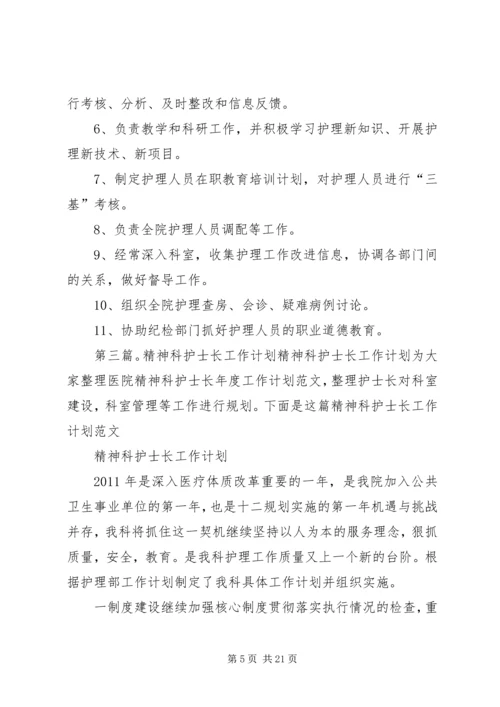 精神科主任工作计划.docx