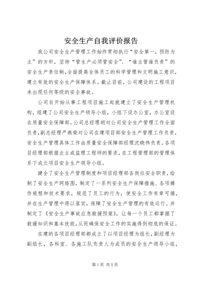 安全生产自我评价报告 (2).docx