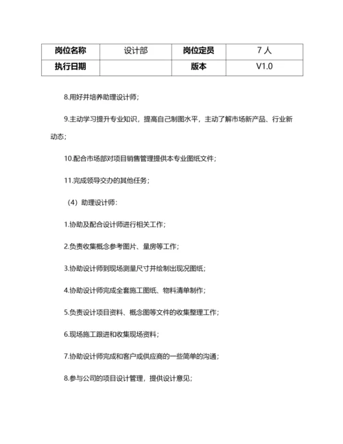 设计部部门职责及岗位职责说明书.docx