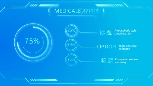 科技感耳科智慧医疗工作总结汇报动态PPT模板