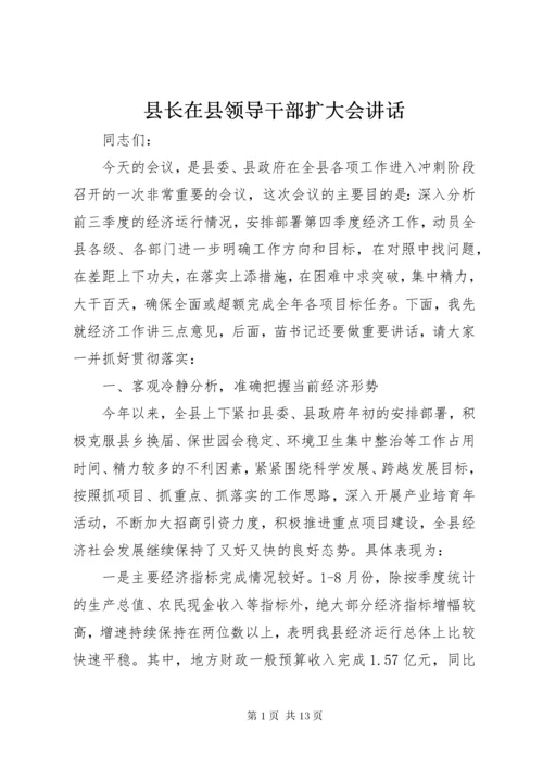 县长在县领导干部扩大会致辞.docx