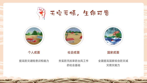 黄色卡通防汛培训PPT课件行业培训
