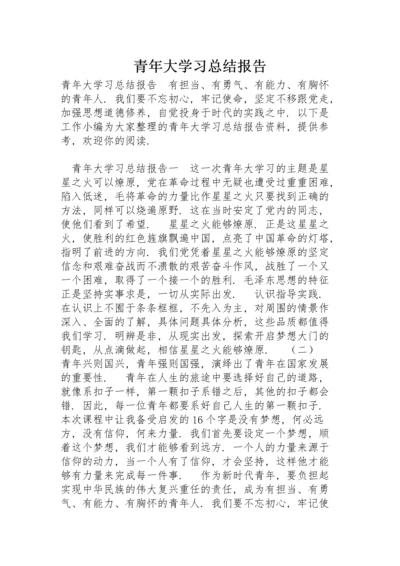 青年大学习总结报告.docx