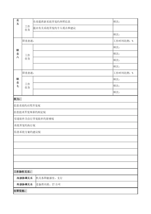 应用开发岗职位专项说明书