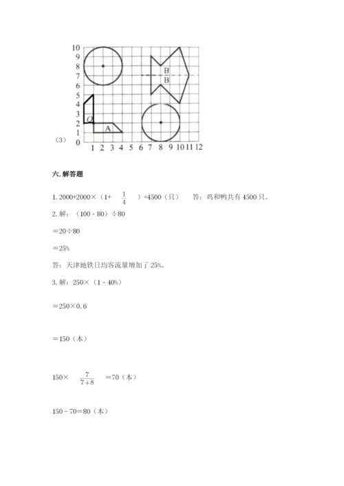 2022六年级上册数学期末测试卷附答案【研优卷】.docx