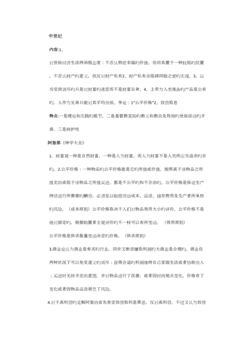 2023年经济思想史知识点总汇.docx