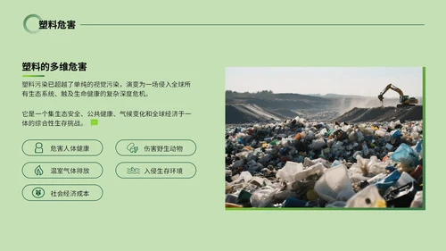 绿色系简约风世界清洁日PPT模板