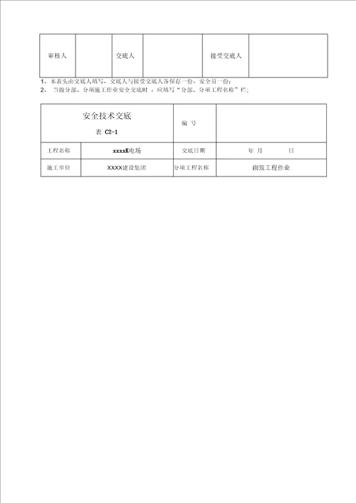 风电安全技术交底大全