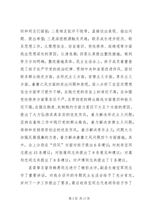 民主生活会专题报告 (3).docx