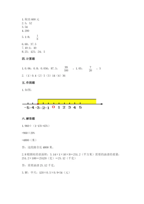 沪教版小学数学六年级下册期末检测试题【word】.docx