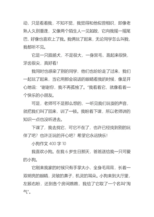 小狗作文400字