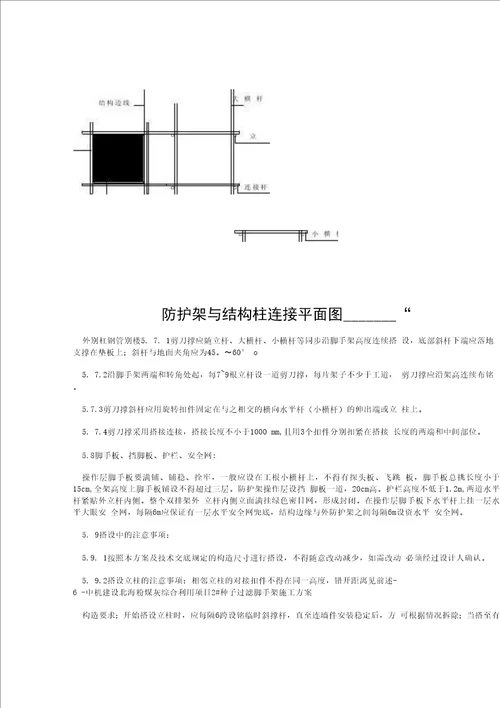 落地脚手架搭设方案