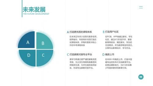 简约风湖蓝白教育培训商业计划书