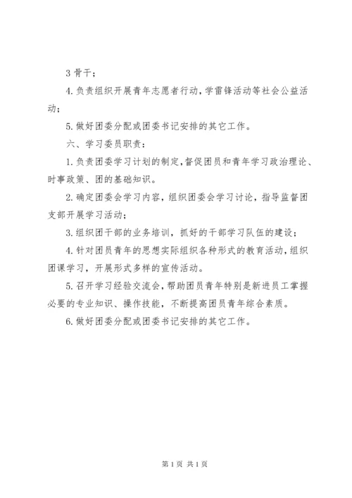 团委分工及职责.docx