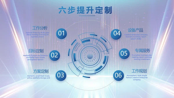 蓝色科技创新项目计划书商务动态PPT模板