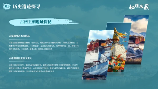 蓝色城市印象西藏旅游计划方案PPT模板