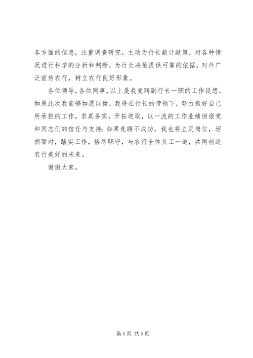 农业银行支行副行长竞职讲话稿.docx