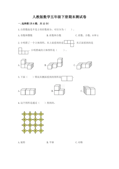人教版数学五年级下册期末测试卷（满分必刷）.docx