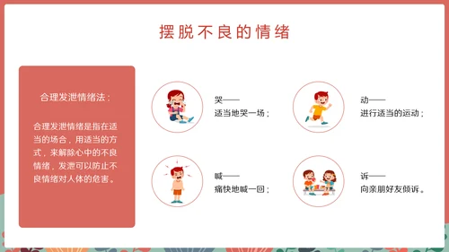 中小学心理健康情绪管理主题班会PPT模板