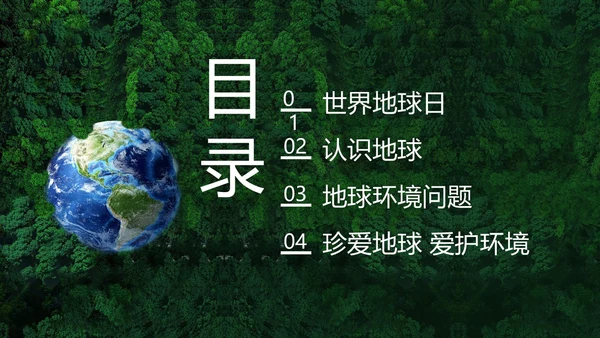 4月22日世界地球日爱护环境保护地球PPT课件