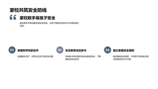 共建学校安全防线PPT模板