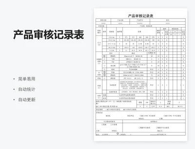 产品审核记录表