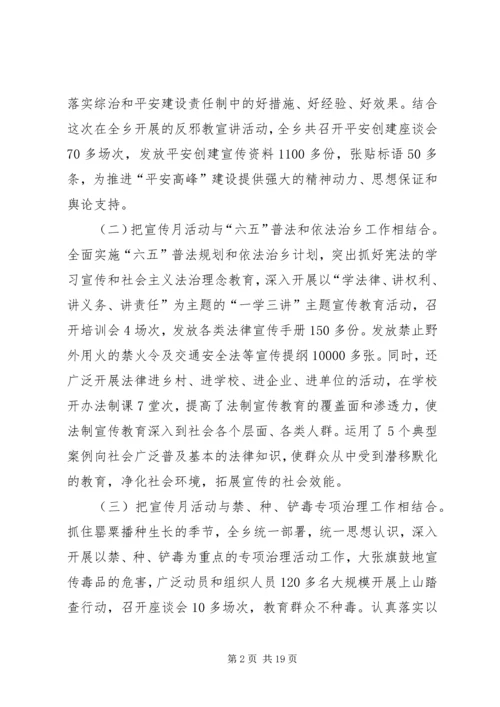 乡镇年度综治宣传活动工作总结.docx