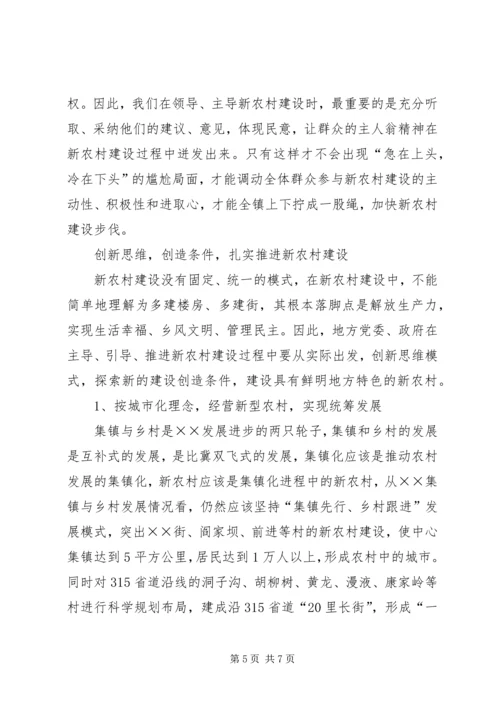 乡镇新农村建设调研报告.docx