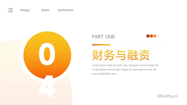 黄橙高端欧美风渐变商业计划书PPT模板