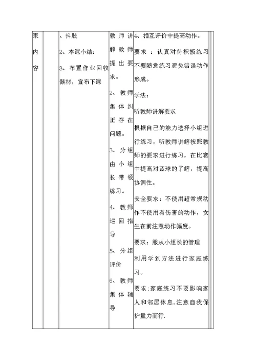 篮球教学设计