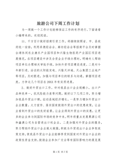 旅游公司下周工作计划.docx