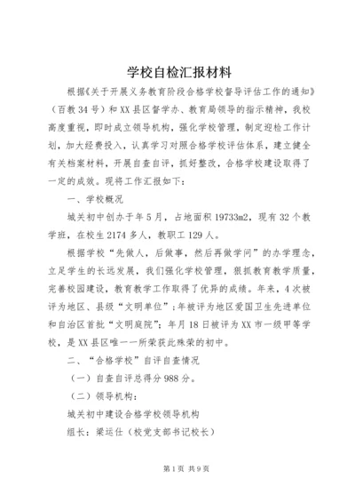 学校自检汇报材料.docx