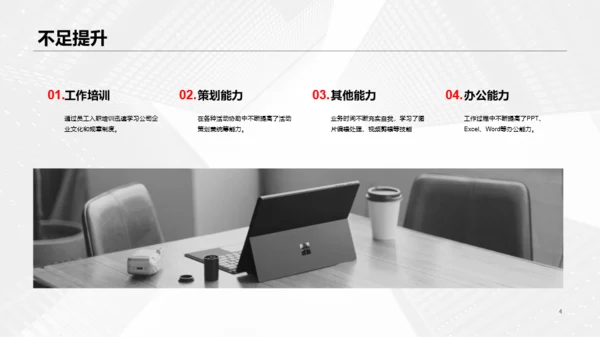 黑白色商务年中总结汇报PPT案例