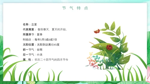 立夏习俗文化荷花池避暑PPT模板